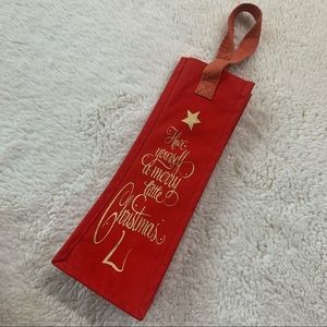 Christmas holiday wine bottle holder carrier K